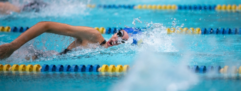 people swimming in the pool