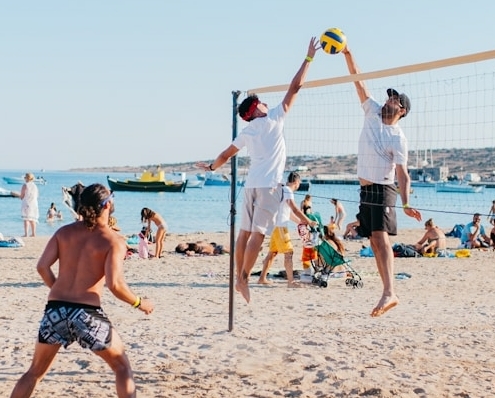 people playing volleyball