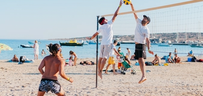 people playing volleyball