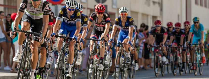 Panoramic View of People in Bicycles