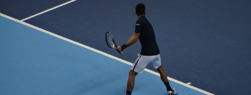 man playing tennis