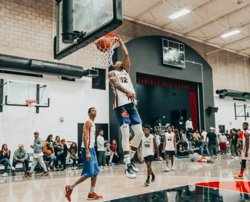 men playing basketball