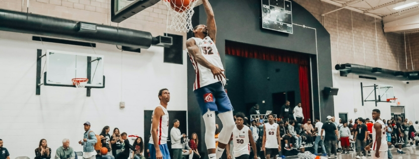 men playing basketball