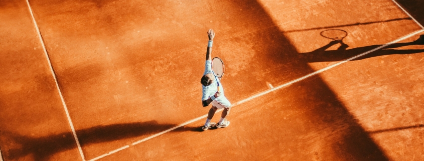 man playing tennis